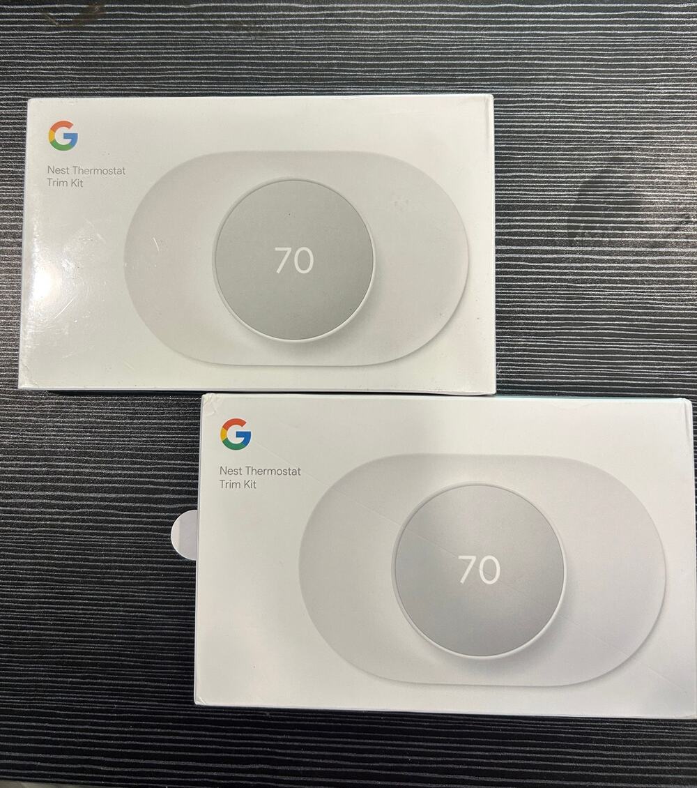 Google Nest Thermostat Trim Kit Snow White GZZN7 GA01837-US Mounting Plate Lot